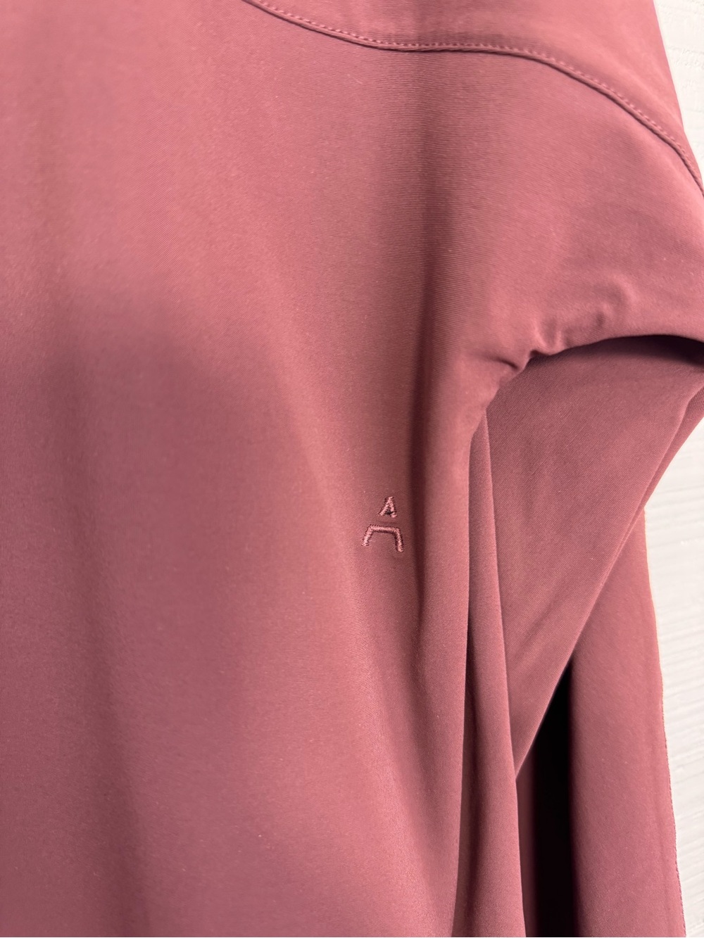 ADAY Something Borrowed Burgundy Long Sleeve Shirt Dress Snap Button Up M - Picture 5 of 8